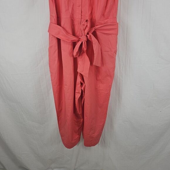 Gal Meets Glam Size 16 Saffron Flutter Sleeve Crop Jumpsuit Tie Waist PLUS - Picture 11 of 12